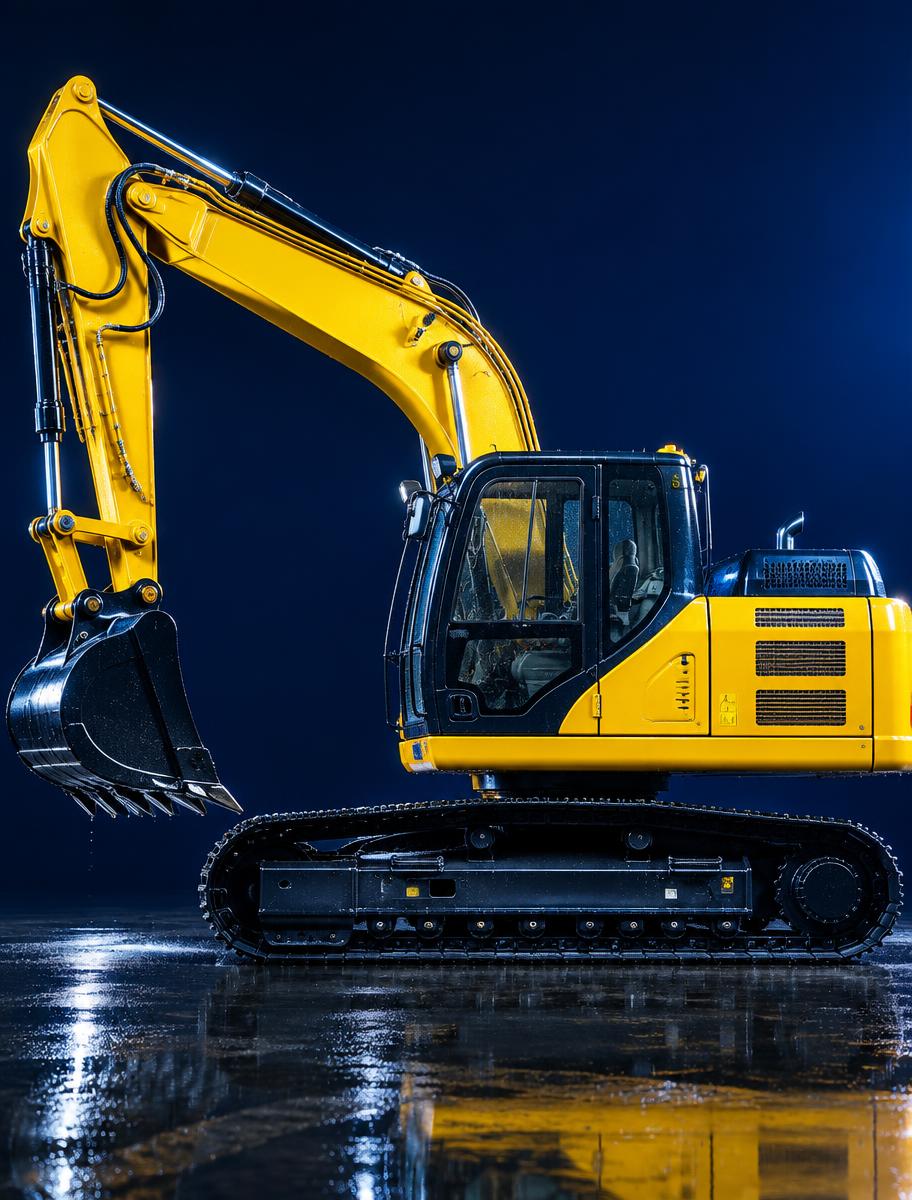 Excavadora de construcción limpia